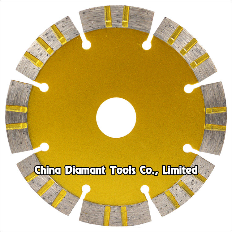 Diamond dry cutting saw blades - hot-press sintered, straight turbo segments