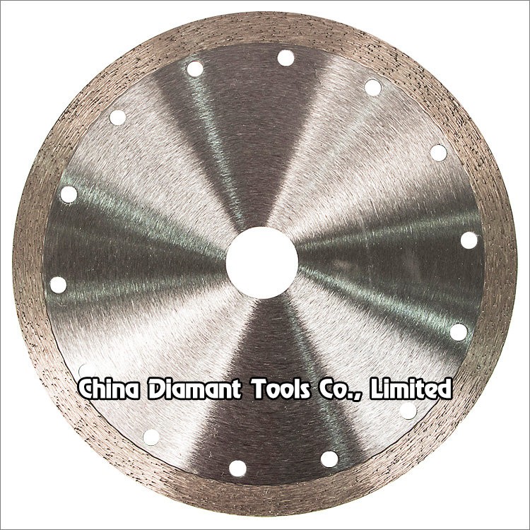 Diamond dry cutting saw blades - hot-press sintered, continuous rim segments