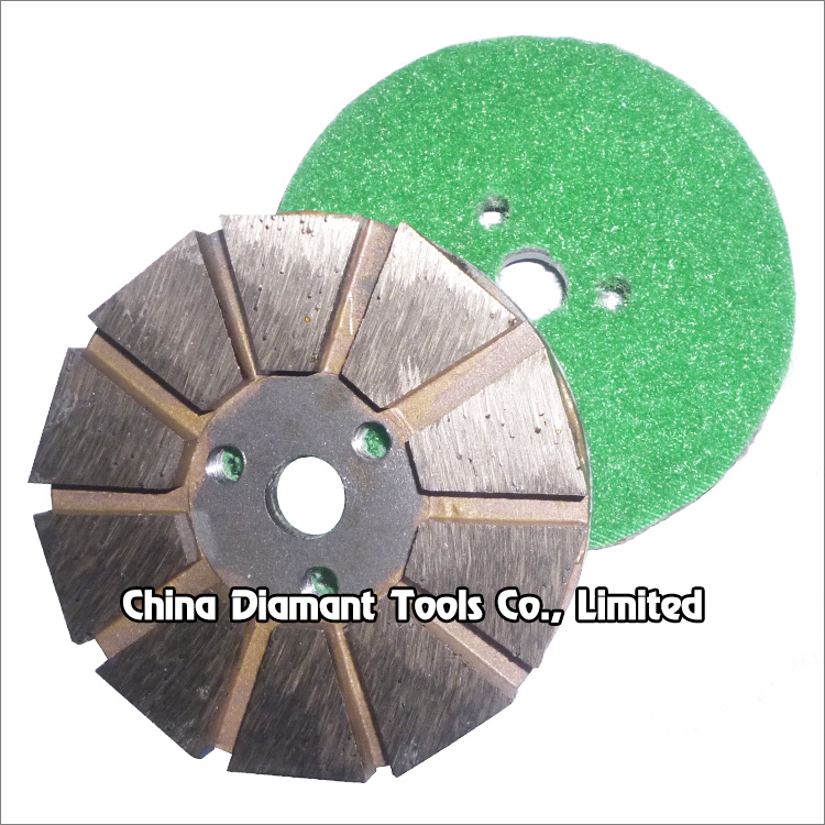 3 4 inches 80mm 100mm diamond grinding discs - metal bond velcro back