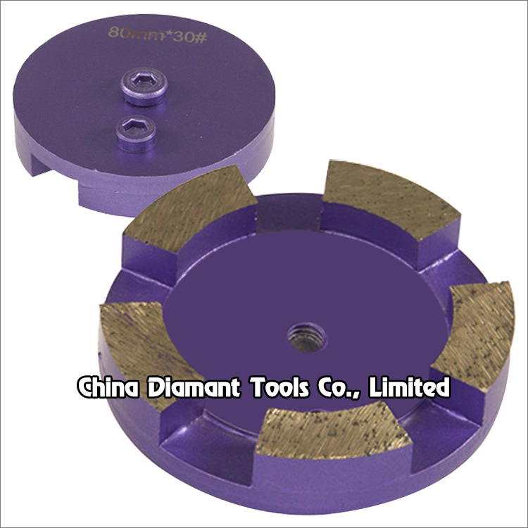 3 inches 80mm diamond disc for STI floor grinders - metal bond curved segments