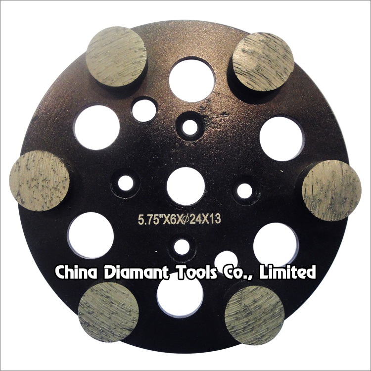 Diamond grinding plate for concrete - round column segments