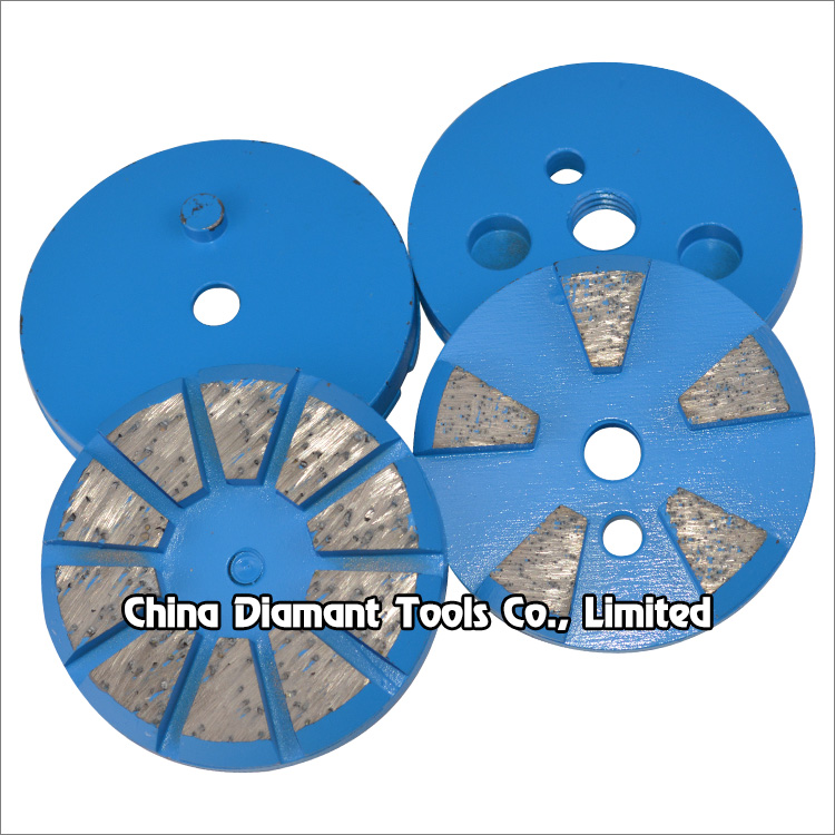 3 inches 80mm diamond disc for STI Sase floor grinders - metal bond beveled edge