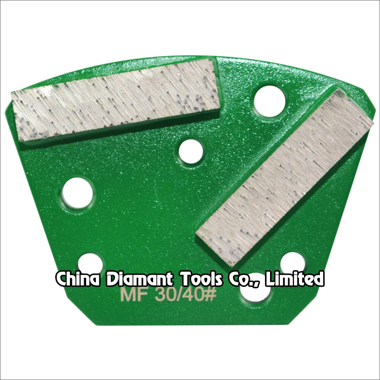 Trapezoid diamond grinding shoes concrete terrazzo floor pads - bar segments