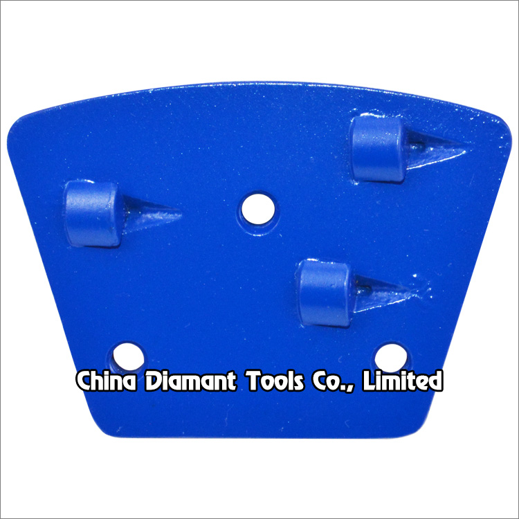 Trapezoid PCD grinding shoes concrete floor polishing pads - 3pcs PCD segments