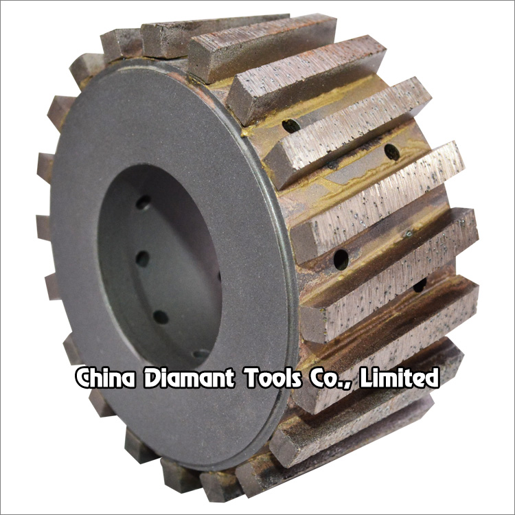 Diamond milling wheels for stone granite - segments twisted