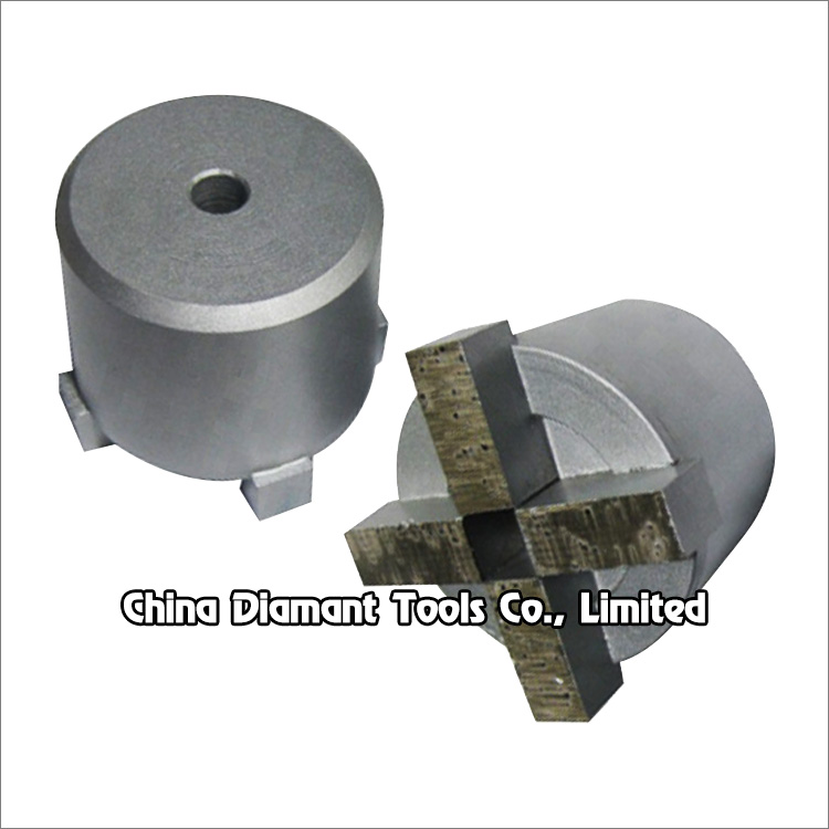 Diamond plugs for concrete grinding - 4 bar segments