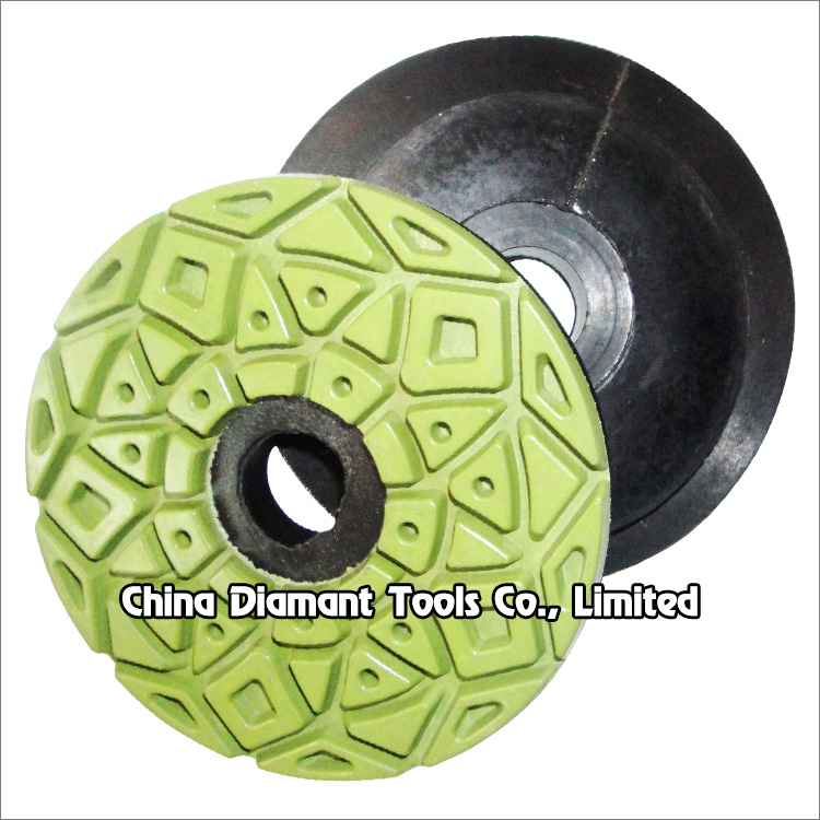 Edge polishing diamond pads chamfering wheel for stone - snail Lock backer