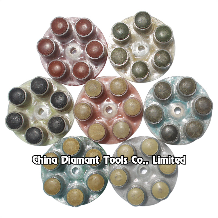 60mm diamond floor polishing pads - 6 dots resin bond dry or wet use