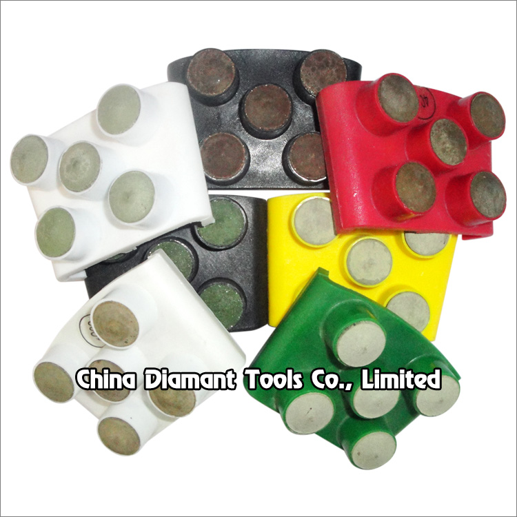 EZ change Diamond floor polishing shoes - 5 dots for HTC grinder resin bond dry or wet use