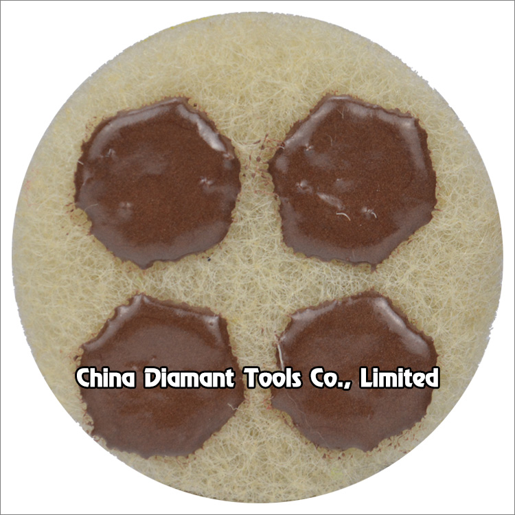 Diamond sponge(fiber) polishing pads - hexagon shape resin bond