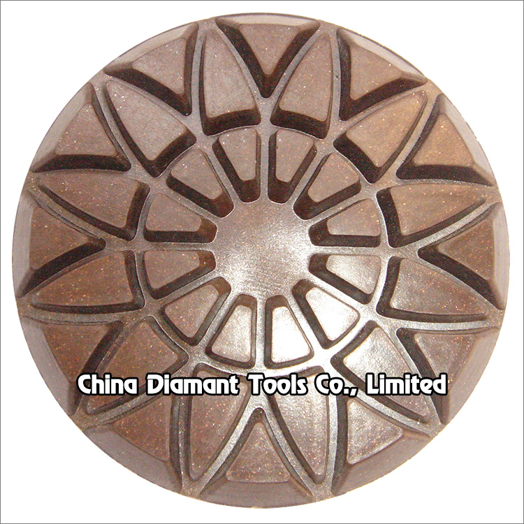 3 inch 80mm floor polishing diamond pads for concrete - Lotus shape, resin bond, wet or dry use