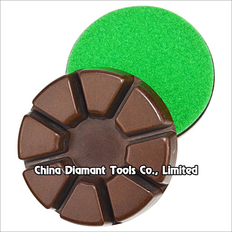 3 4 inches Hybrid bond diamond floor polishing pads for concrete copper resin bond wet dry use