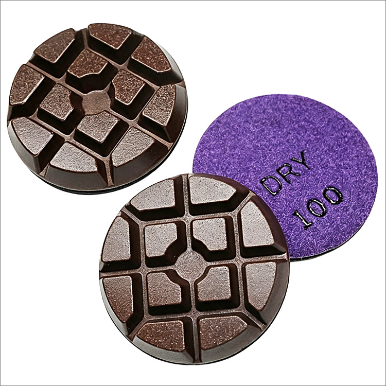 3 inches 80mm hybrid copper bond diamond floor polishing pads for concrete terrazzo stone