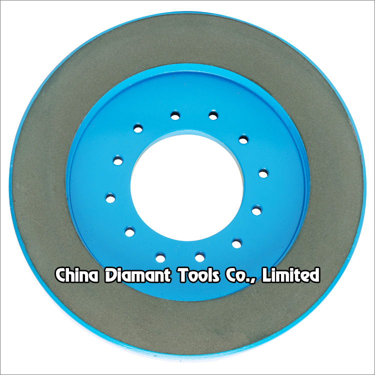 Diamond squaring wheels for trimming ceramic tile - resin bond, continuous rim, wet use