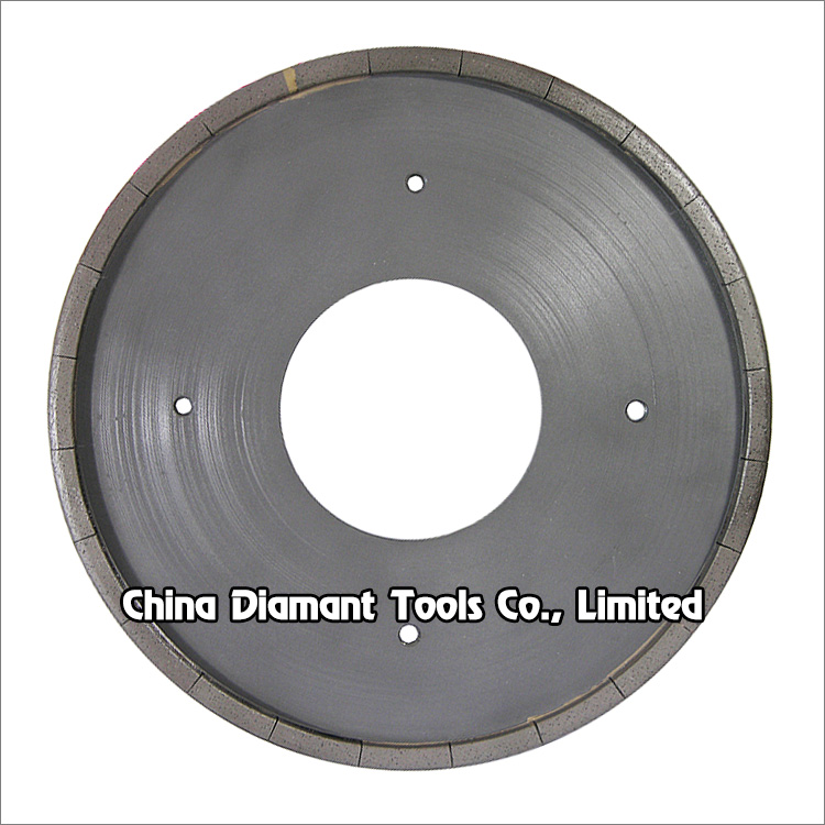 Diamond squaring wheels for trimming ceramic tile - segmented continuous rim
