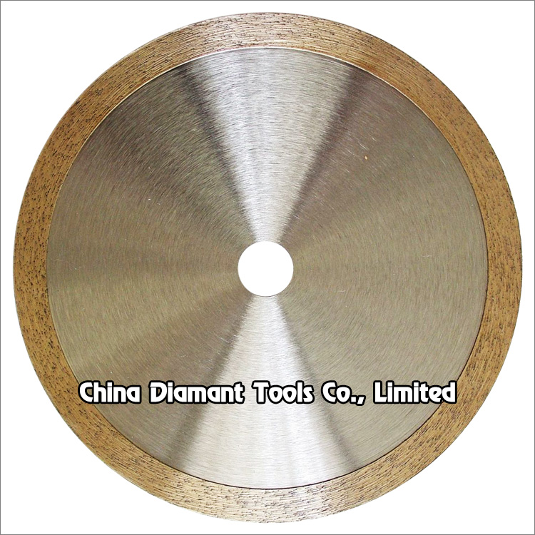 Diamond saw blades for ceramic porcelain tile cutting - continuous rim