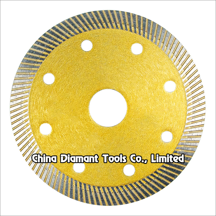 Diamond saw blades for ceramic porcelain cutting - narrow turbo rim