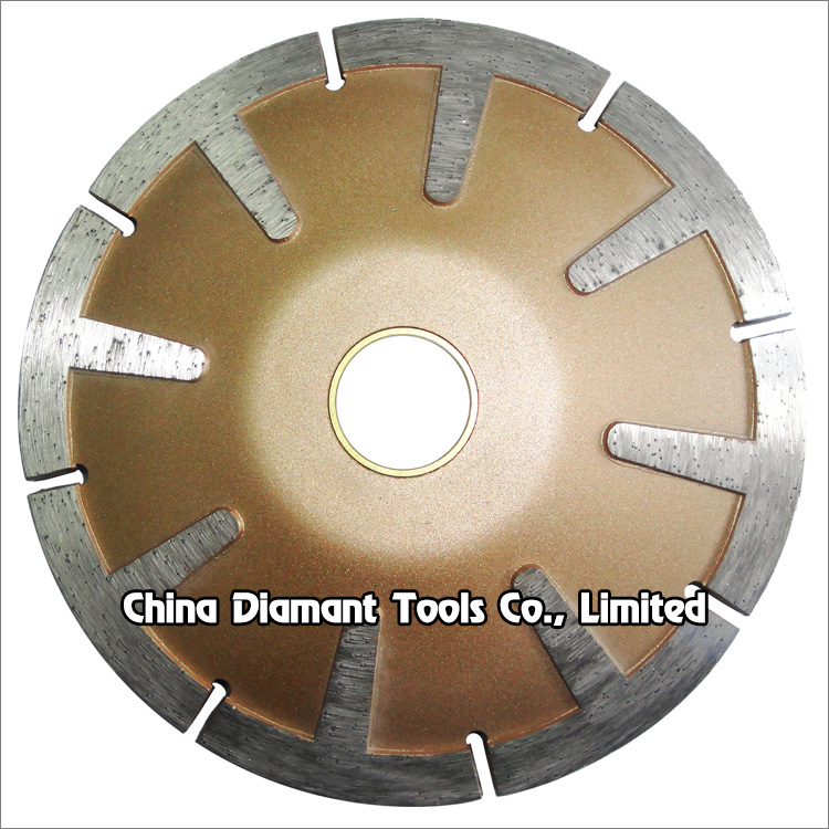 Diamond concave saw blades - T shape segmented