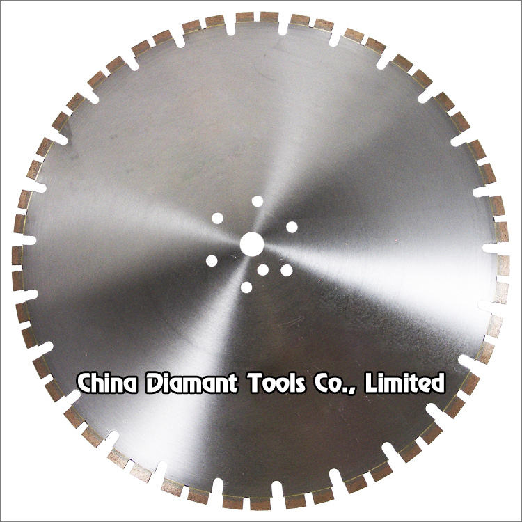 Diamond saw blades for concrete wall cutting - double short length flat segments