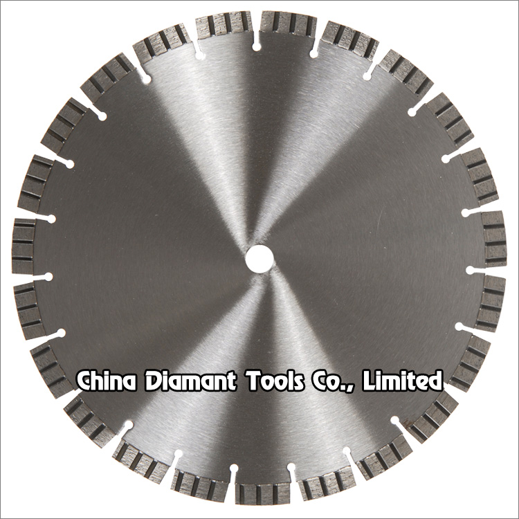 Diamond saw blades for concrete cutting - laser welded, straight turbo segments