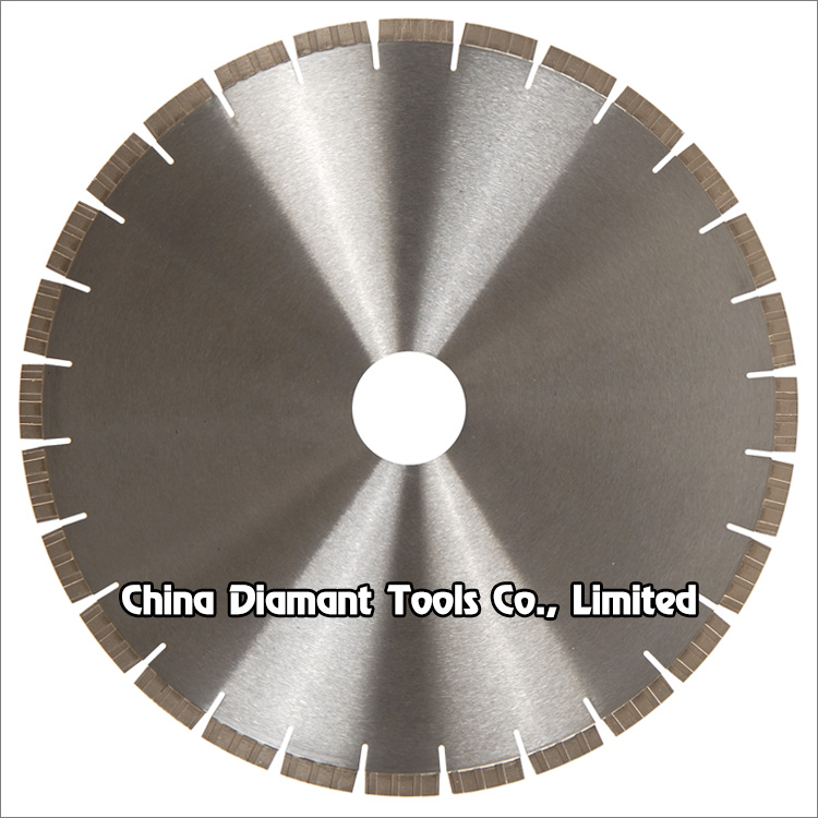 Diamond saw blades for granite slab edge cutting - straight groove segments
