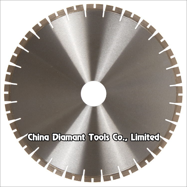 Diamond saw blades for granite slab edge cutting - >> shape taper with U slot segments