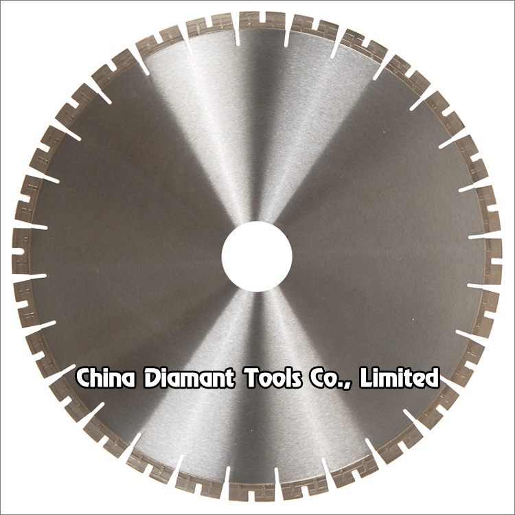 Diamond saw blades for granite slab edge cutting - || step taper with U slot segments