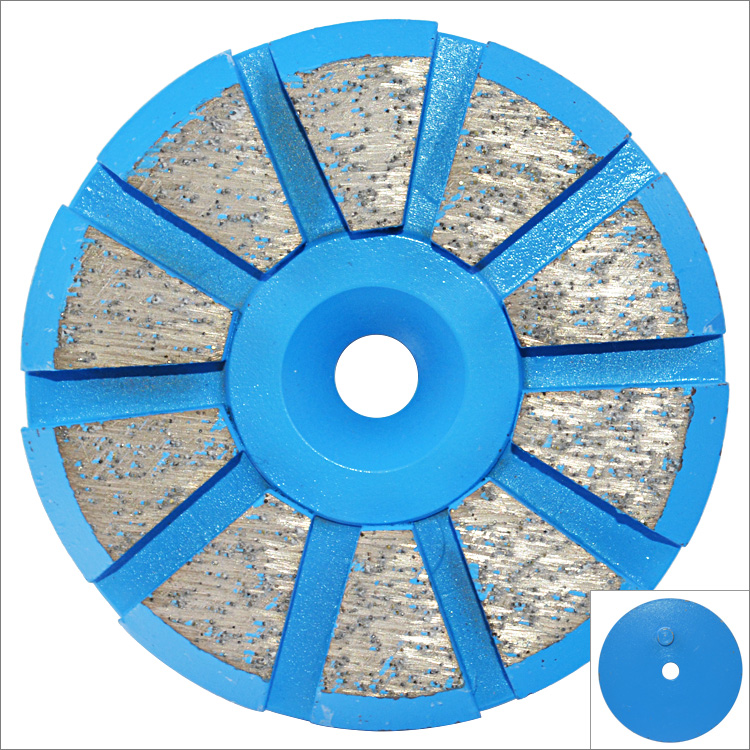 3 inches 80mm diamond disc for STI Sase floor grinders - metal bond beveled edge