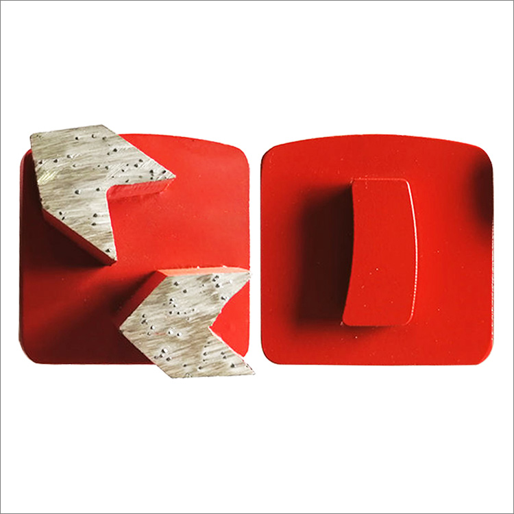 Diamond grinding shoes for Klindex floor grinder - arrow shape segments