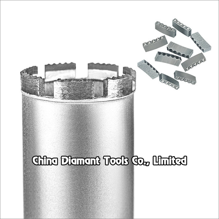 Diamond drill bits for concrete - dot segments