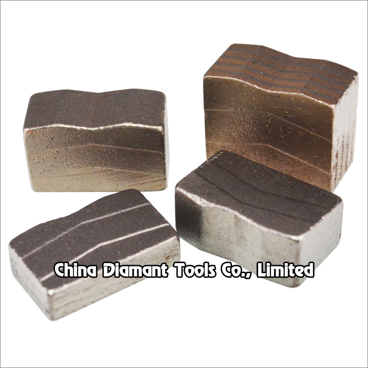900mm-3500mm diamond segments for granite block mineral cutting - << step taper shape W top