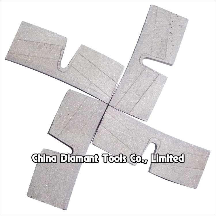 Diamond segments of circular saw blades for granite cutting - taper shape with U slots