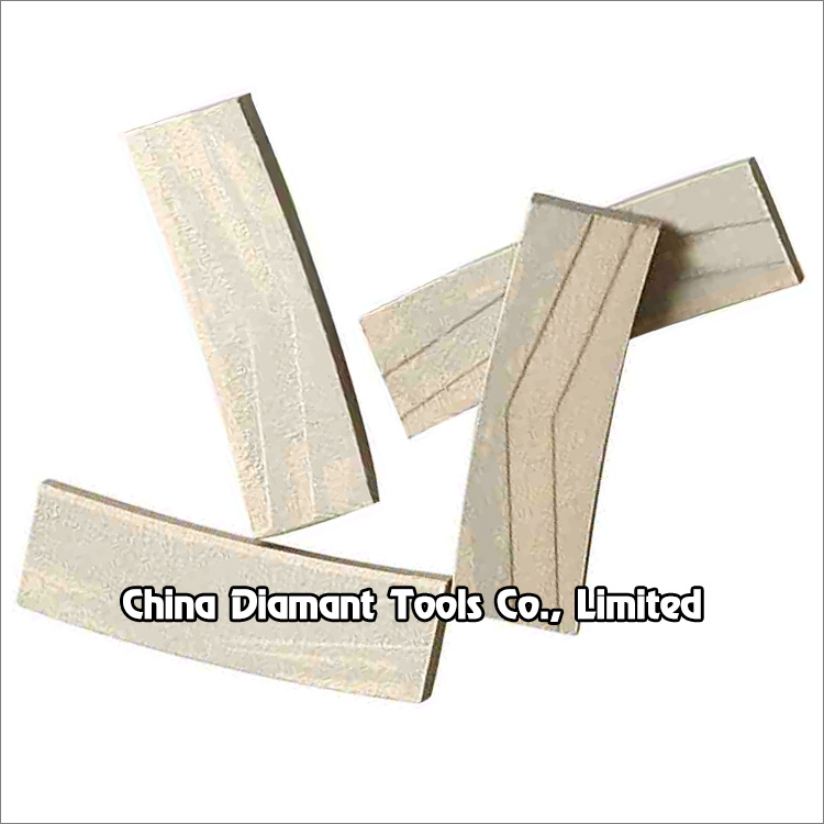 Diamond segments of circular saw blades for granite cutting - << step taper shape