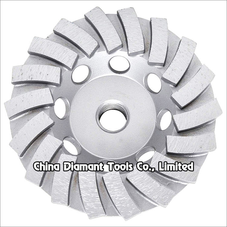Diamond grinding cup wheels for concrete - turbo row