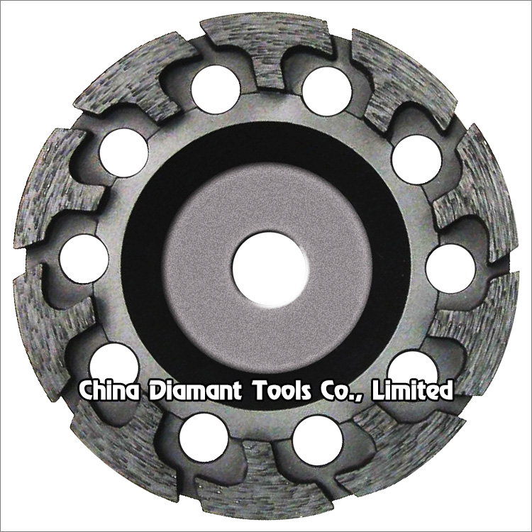Diamond grinding cup wheels for concrete - T shape segments