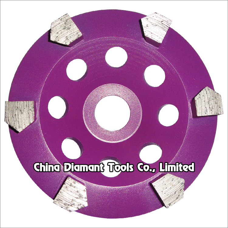 Diamond grinding cup wheels for concrete - arrow segments