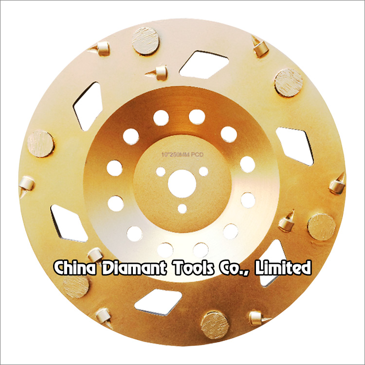 PCD grinding cup wheels for concrete floor - with round diamond segments