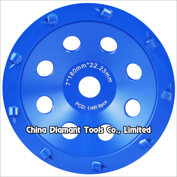 PCD grinding cup wheels for concrete floor - single row