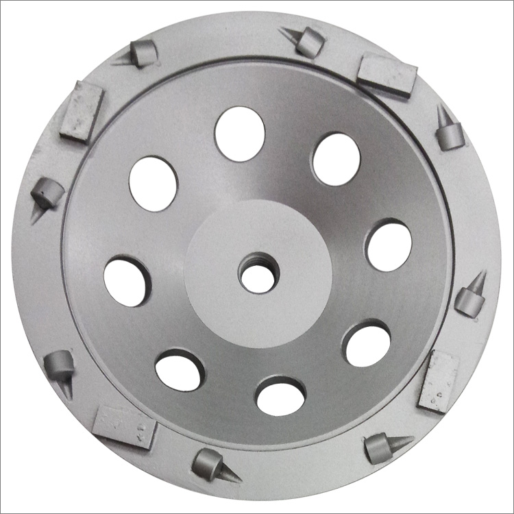 PCD grinding cup wheels for concrete floor - single row with diamond segments