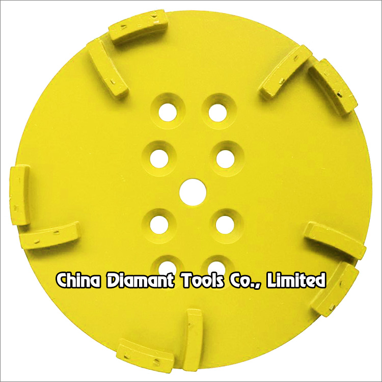 10 inches 250mm metal bond PCD disc floor grinding plate for concrete terrazzo