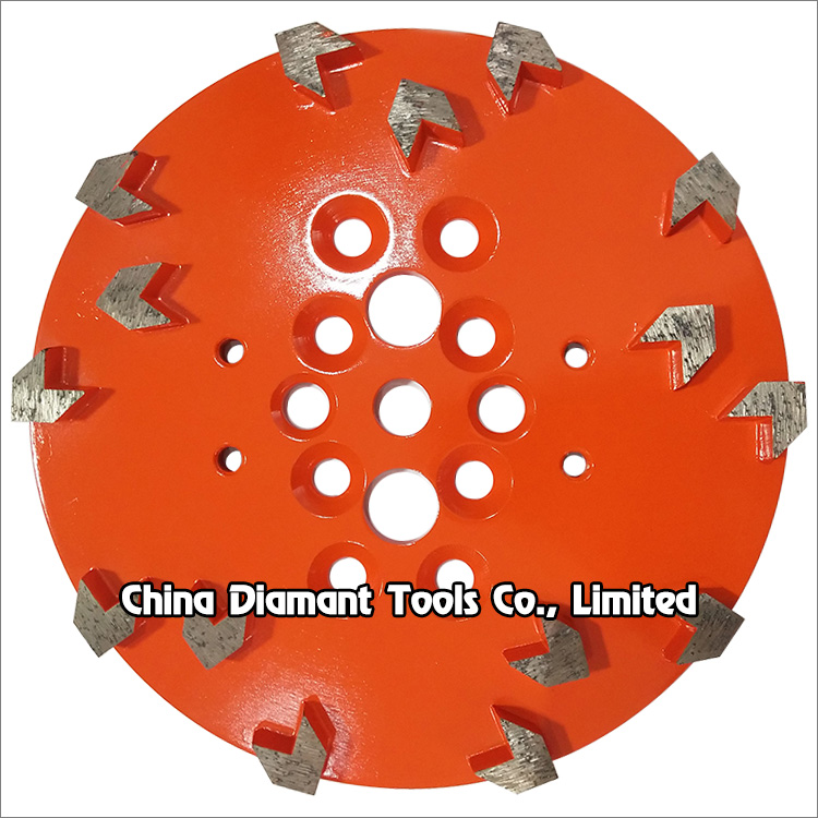 10 inches 250mm diamond grinding discs floor plates for concrete - arrow segments