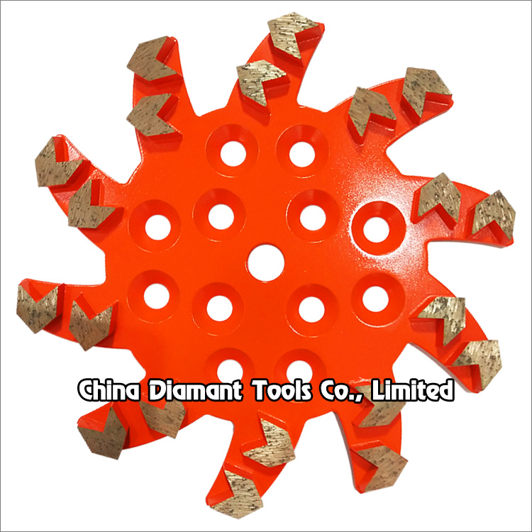 10 inches 250mm diamond disc floor grinding plate for concrete - arrow segments