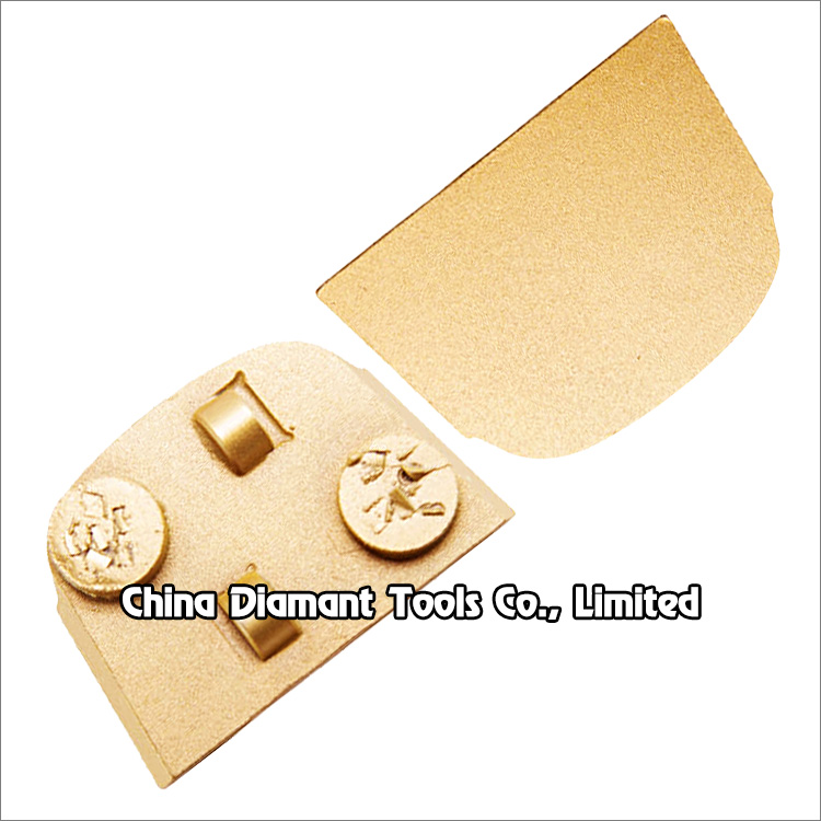PCD TCT grinding shoe concrete polishing pad for Lavina floor grinders - 2pcs 1/2 round PCD + 2 TCT segments