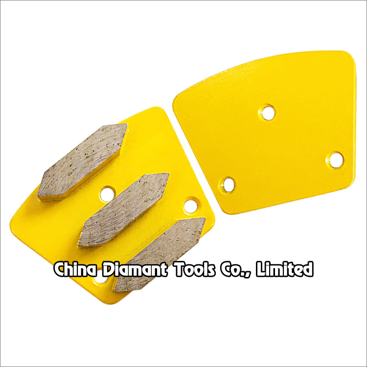 Trapezoid diamond grinding shoes concrete floor polishing pads - acumination shape segments