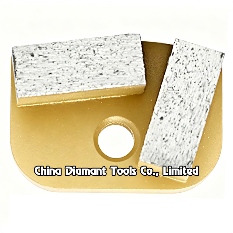 Diamond grinding shoes for Newgrind Rhino floor grinders - double bar shape segments