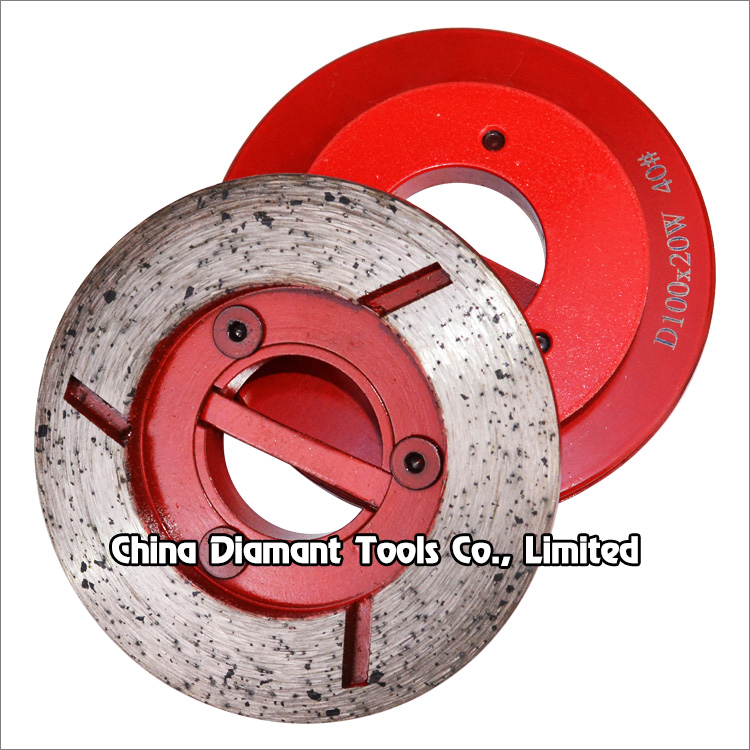 Diamond edge grinding wheels - continuous rim with snail lock back