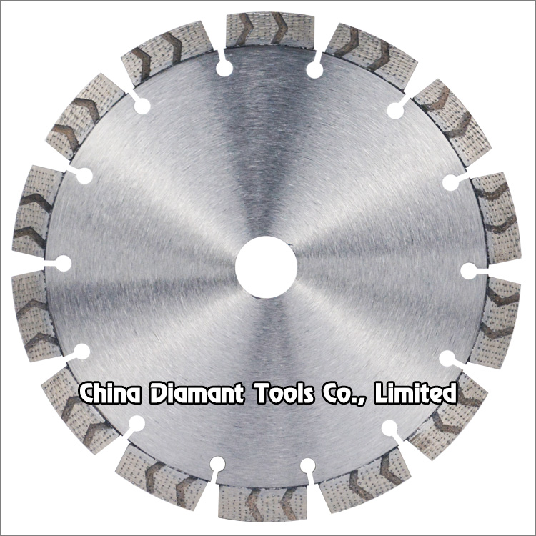 Diamond dry cutters (dry cutting diamond saw blades) - laser welded, matrix & arrow groove segments