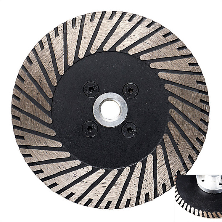 Multifunctional diamond dry cutting grinding discs wide turbo rim hot press sintered
