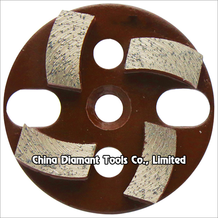 3" 4" magnetic diamond disc for concrete floor grinding - curved segments