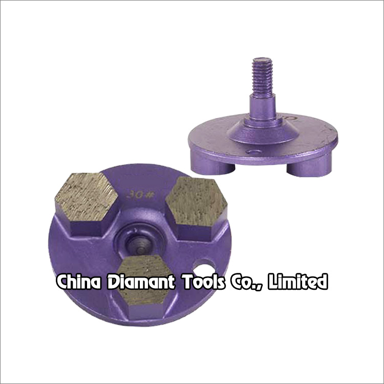 3inches 80mm diamond disc grinding wheel - metal bond hexagon segments
